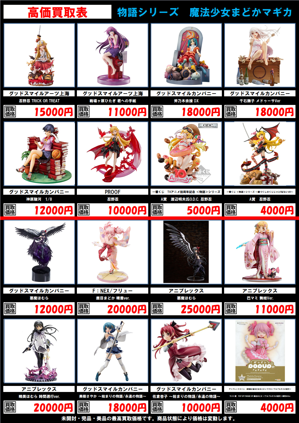 物語シリーズ＆魔法少女まどかマギカ 買取表 今渡店 | トレカ、マンガ