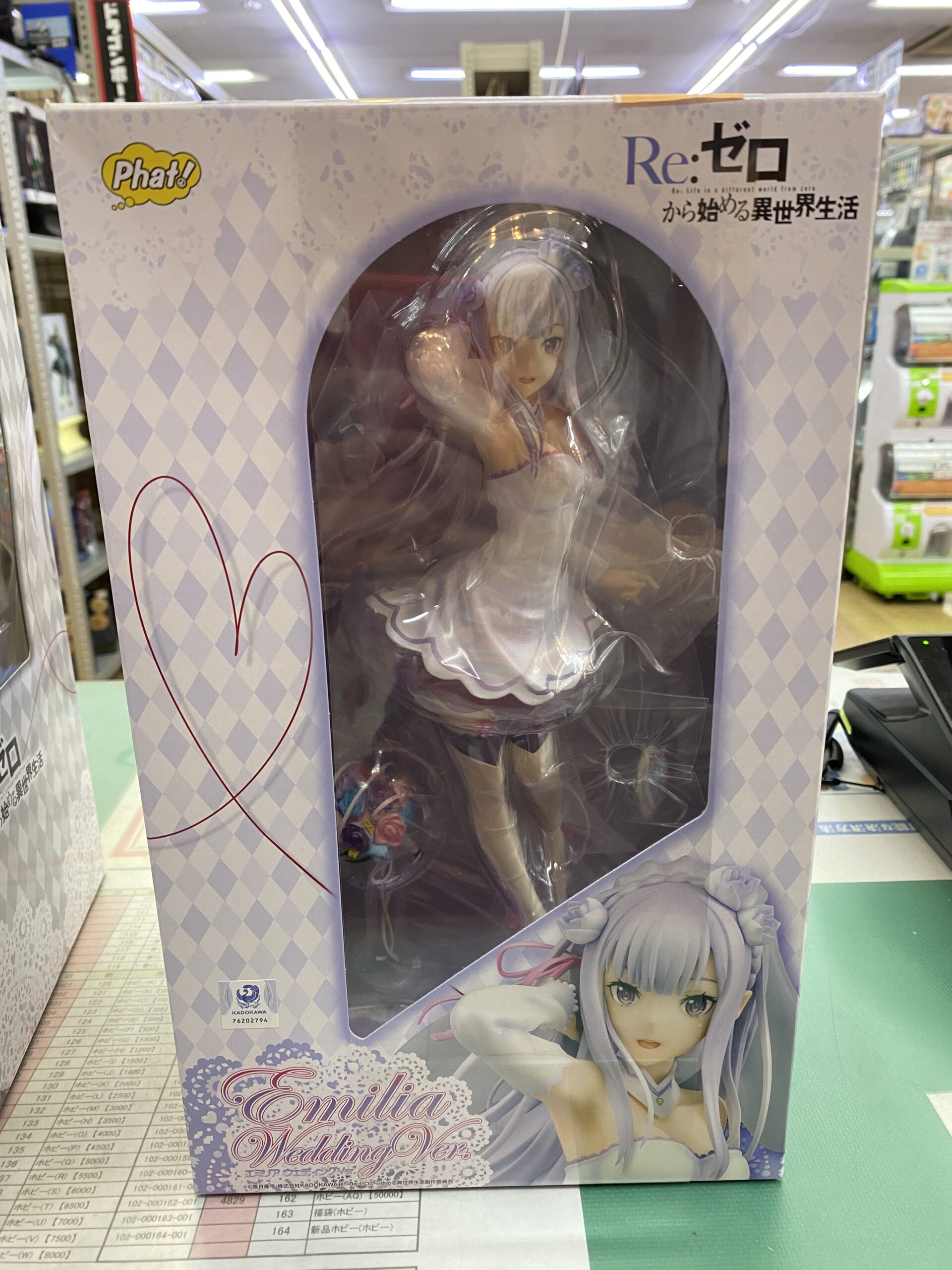 エミリア ウェディングVer. 1/7スケール 未開封品① Re：ゼロから始める異世界生活」エミリア ウェディングVer. 1/7